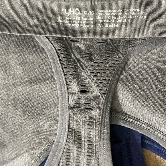 Ryka Women's Blue and Gray Sports Bra Set 2 pack NWT XL Racerback - Picture 8 of 8